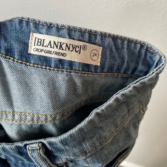 Blank NYC Studded Crop Girlfriend Denim | 28 - Picture 5 of 7